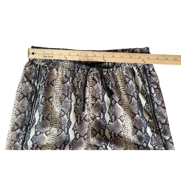Revolve LPA Snake Print Nylon High Waist Joggers Women's Size Small Zip Pockets - Picture 5 of 14